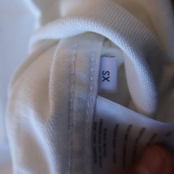 RE/DONE white denim shirt pearl snap crop XS western cowgirl casual cotton rodeo - Picture 9 of 10